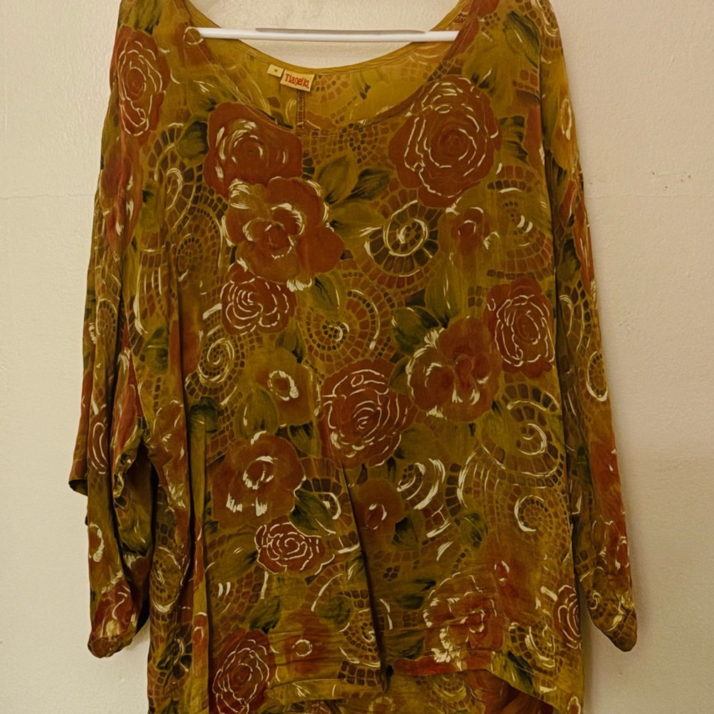 Vintage Tianello Earthy Floral Tunic